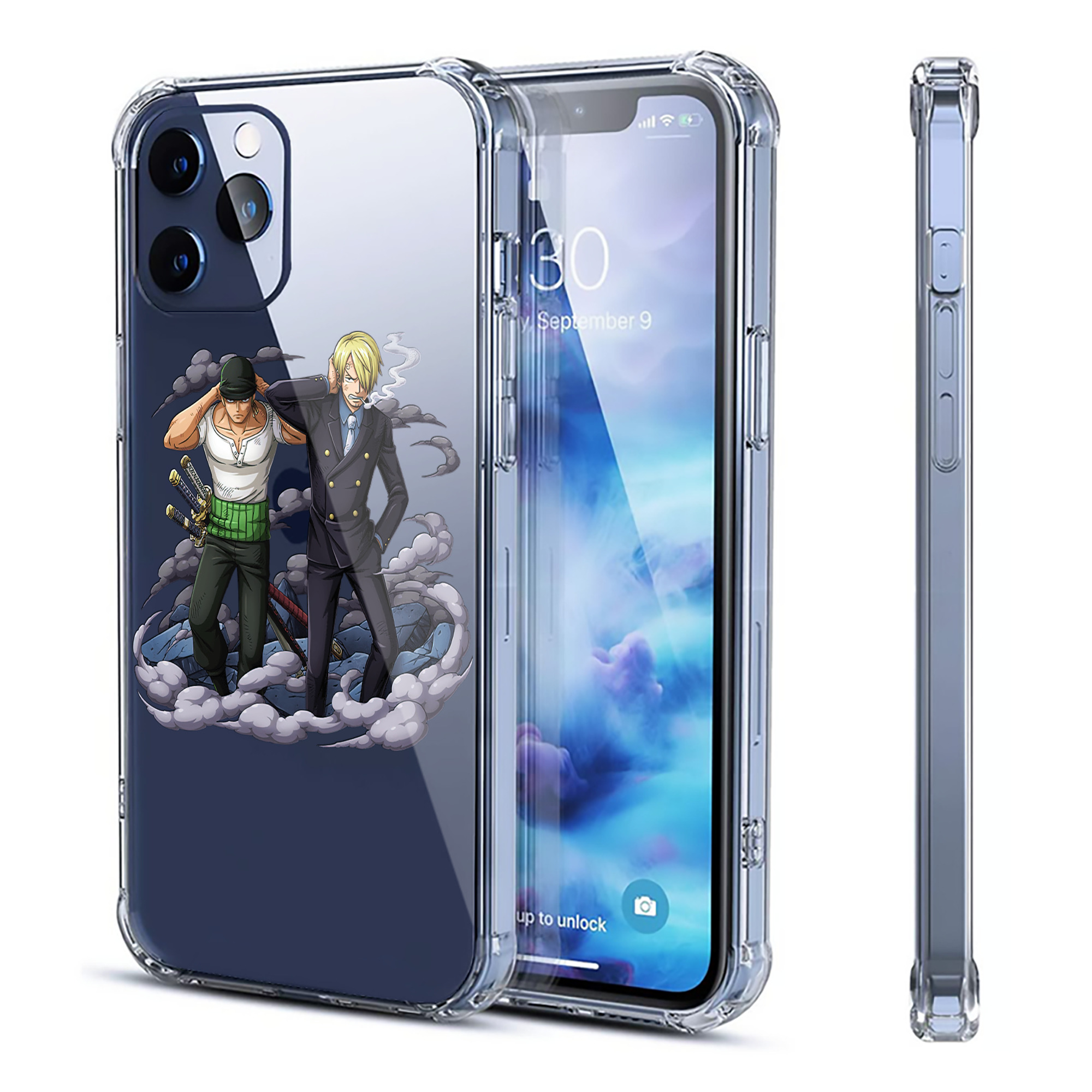 （画像用） ワンピース サンジ ONE PIECE Sanji 【iPhone 12シリーズ対応】透明スマホケース（クリアソフトケース）